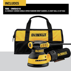 Factory Reconditioned Dewalt 3 Amp 5 in. Corded Random Orbital Sander Kit