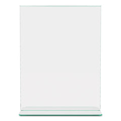 Deflecto 8.5 in. x 11 in. Insert Superior Image Premium Green Edge Sign Holders - Clear/Green