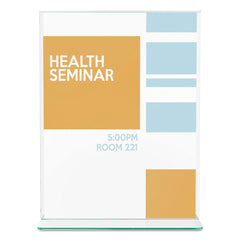 Deflecto 8.5 in. x 11 in. Insert Superior Image Premium Green Edge Sign Holders - Clear/Green