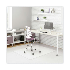Deflecto DuraMat 45 in. x 53 in. Moderate Use Rectangle Flat Chair Mat For Low Pile Carpet - Clear