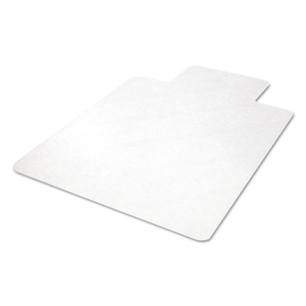 Deflecto 45 in. x 53 in. EconoMat All Day Use Flat Packed Wide Lipped Chair Mat for Hard Floors - Clear