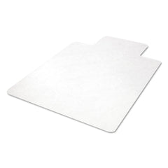 Deflecto 45 in. x 53 in. EconoMat All Day Use Flat Packed Wide Lipped Chair Mat for Hard Floors - Clear