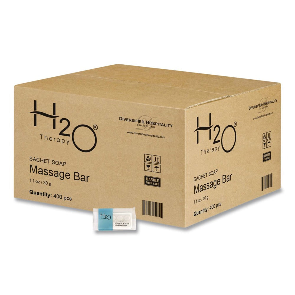 Diversified Hospitality Solutions H2O20MB150 H2O Therapy 1.1 oz Soaps - White Tea and Lemongrass (400/Carton)