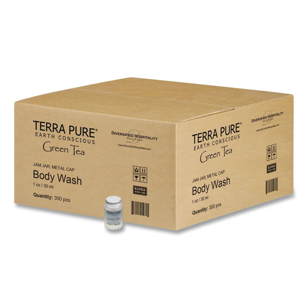 Diversified Hospitality Solutions Terra Pure 1 oz Body Wash - Green Tea Lemongrass (300/Carton)