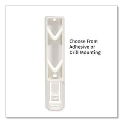 Diversified Hospitality Solutions EcoLux 1.19 in. x 0.44 in. x 5.69 in. Single Air Dispenser Bracket - White (24/Carton)