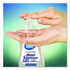 Dial Professional 11 oz. Pump Bottle Gel Antibacterial Hand Sanitizer - Fragrance-Free (12/Carton)