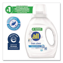 Dial 34 oz. Bottle Free Clear Liquid Fabric Softener - Fragrance Free (6/Carton)
