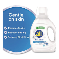 Dial 34 oz. Bottle Free Clear Liquid Fabric Softener - Fragrance Free (6/Carton)