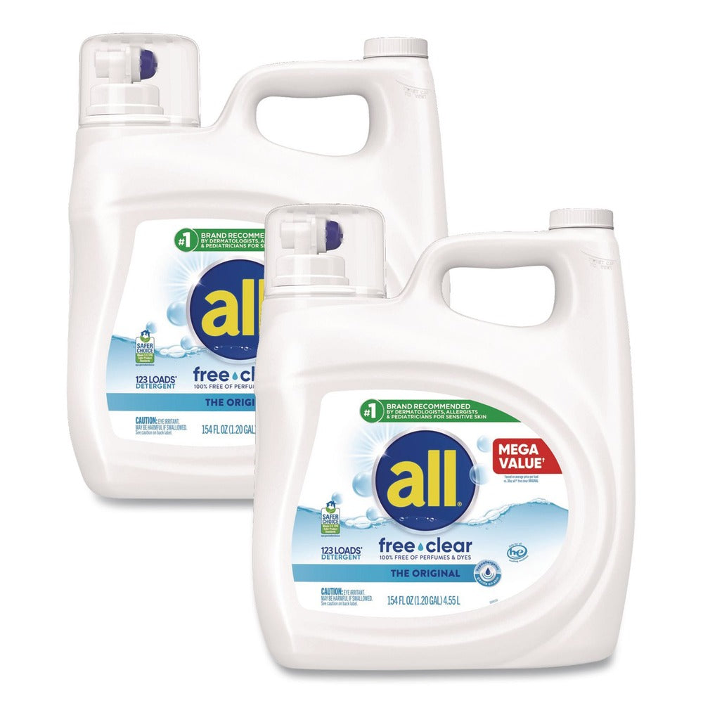 Dial 154 oz Free Clear HE Laundry Detergent (2/Carton)