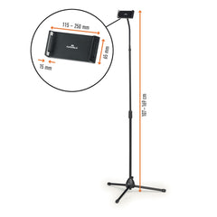Durable TWIST Black Floor Stand for Tablet Black