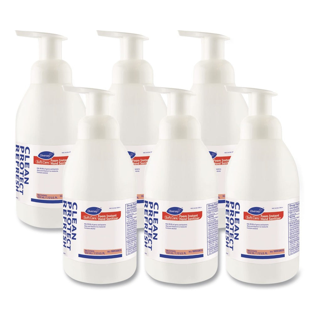 Diversey Care Soft Care 532 mL Pump Bottle Instant Foam Hand Sanitizer - Alcohol Scent (6/Carton)