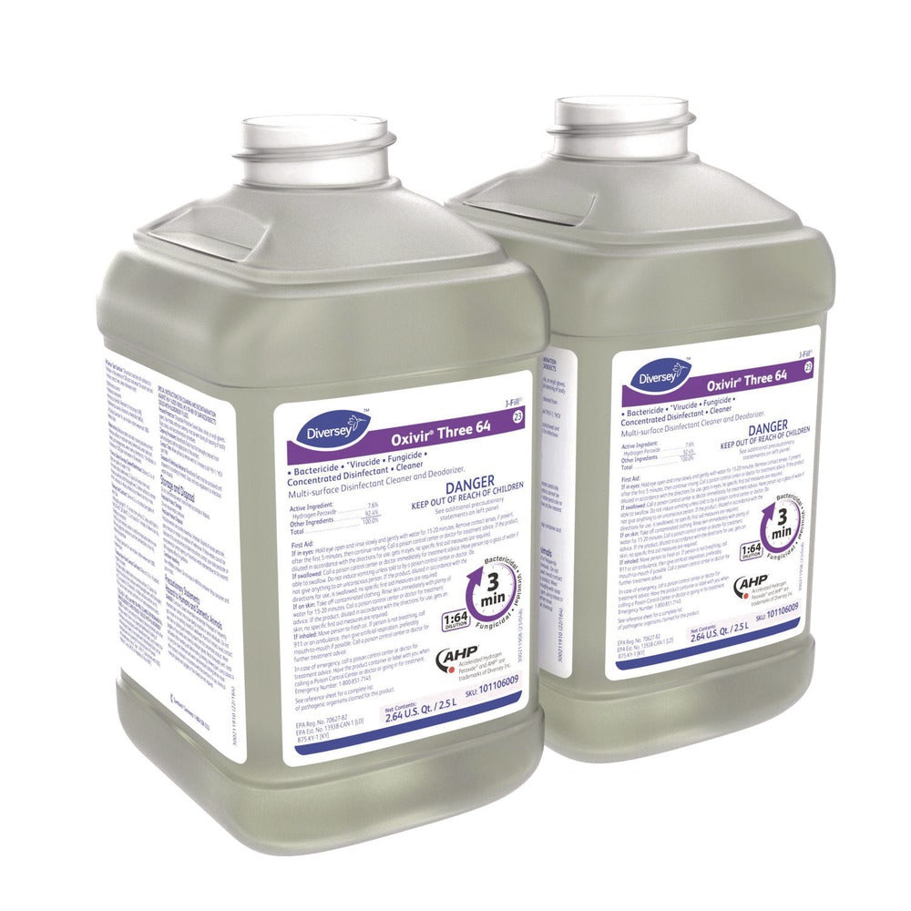 Diversey Care 2.5 L Bottle Oxivir Three 64 - Surfectant Scent (2/Carton)