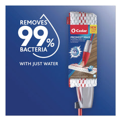 O-Cedar ProMist MAX Spray Mop with 48 in. Red/Black/Gray Plastic Handle - Red/White/Gray Microfiber Head (4/Carton)