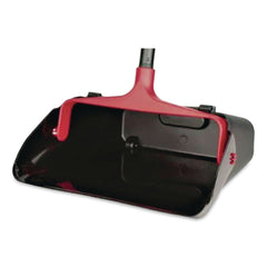 Nexstep Commercial Products 96208 30 in. Handle 13 in. x 35 in. Maxi-Plus Plastic Lobby Dust Pan with Rear Wheels - Black (6/Carton)