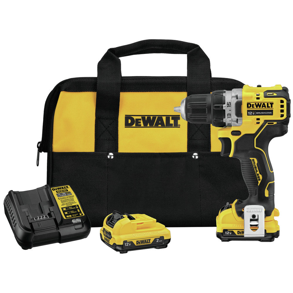 Factory Reconditioned Dewalt 12V MAX XTREME Brushless Lithium-Ion 3/8 in. Cordless Drill/Driver Kit with 2 Batteries (2 Ah)