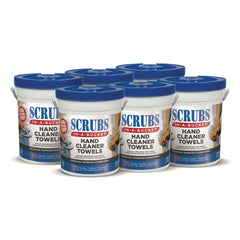 SCRUBS 42272 In-A-Bucket 10 in. x 12 in. Hand Cleaner Towels (6/Carton)