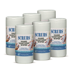 SCRUBS 90985 85/Can 6 Cans/Carton 6 x 8 Hand Sanitizer Wipes