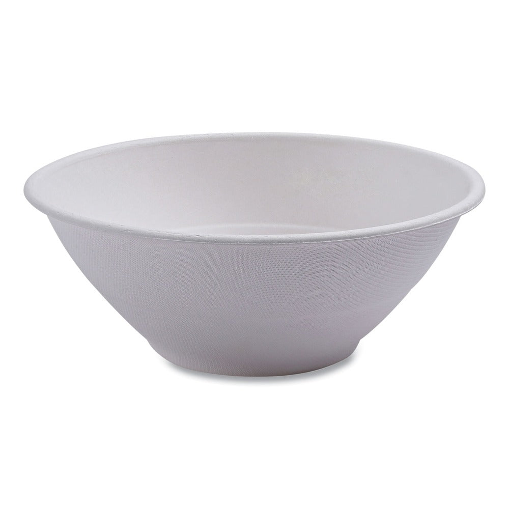 Eco-Products 40 oz Vanguard Renewable and Compostable Sugarcane Bowls - White (400/Carton)