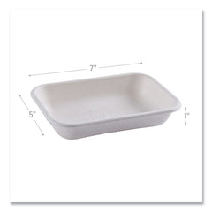 Eco-Products 16 oz 7 x 5 x 1 Vanguard Worldview Renewable and Compostable Sugarcane Take-Out Containers - White (400/Carton)
