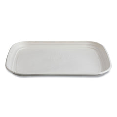 Eco-Products 13 x 17 Regalia Sugarcane Servingware Platter - White (100/Carton)