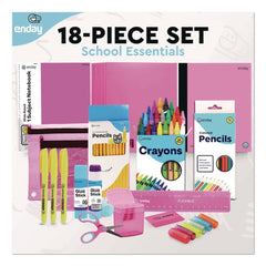 enday Back to School Supplies Kit for Grades K-5 - Pink (1-Kit)