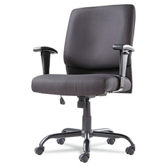 OIF Big and Tall Swivel/Tilt Mid-Back Chair (Height Adjustable T-Bar Arms/Black)