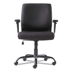 OIF Big and Tall Swivel/Tilt Mid-Back Chair (Height Adjustable T-Bar Arms/Black)