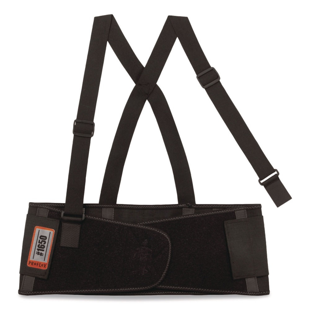 Ergodyne ProFlex 1650 Economy Elastic Back Support Brace, Small, 25-in to 30-in Waist, Black