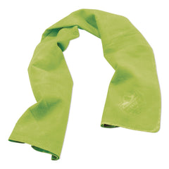 Ergodyne Chill-Its 6602 29.5 in. x 13 in. One Size Fits Most Evaporative PVA Cooling Towel - Hi-Vis Lime
