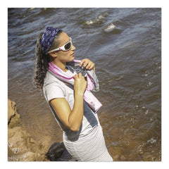 Ergodyne Chill-Its 6602 29.5 in. x 13 in. One Size Fits Most Evaporative PVA Cooling Towel - Pink