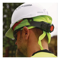 Ergodyne Chill-Its 6615 One Size Fits Most High-Performance Bandana Doo Rag with Terry Cloth Sweatband - Lime