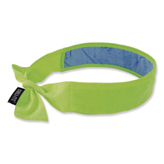 Ergodyne Chill-Its 6700CT One Size Fits Most Cooling Bandana PVA Tie Headband - Lime
