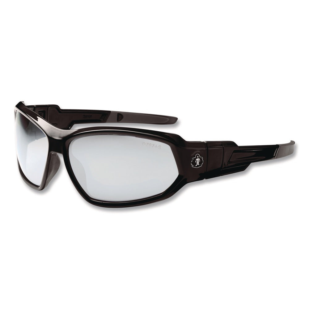 Ergodyne Skullerz Loki Nylon/Polycarb Safety Glasses/Goggles - Black Frame/Indoor/Outdoor Lens