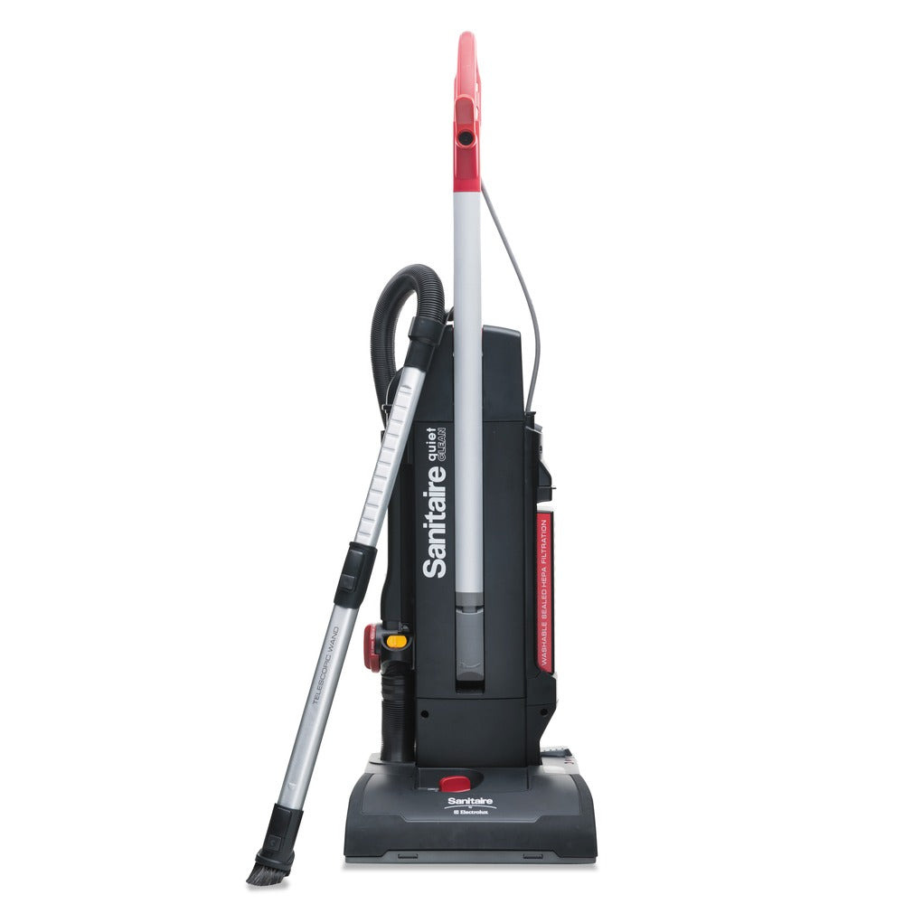 Sanitaire 110V 13 in. Cleaning Path MULTI-SURFACE QuietClean Two-Motor Upright Vacuum - Black