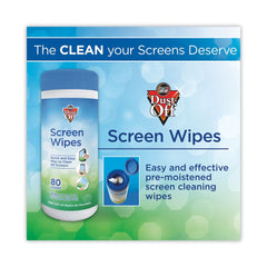 Dust-Off 5 in. x 7 in. Cloth Premoistened Monitor Cleaning Wipes - White