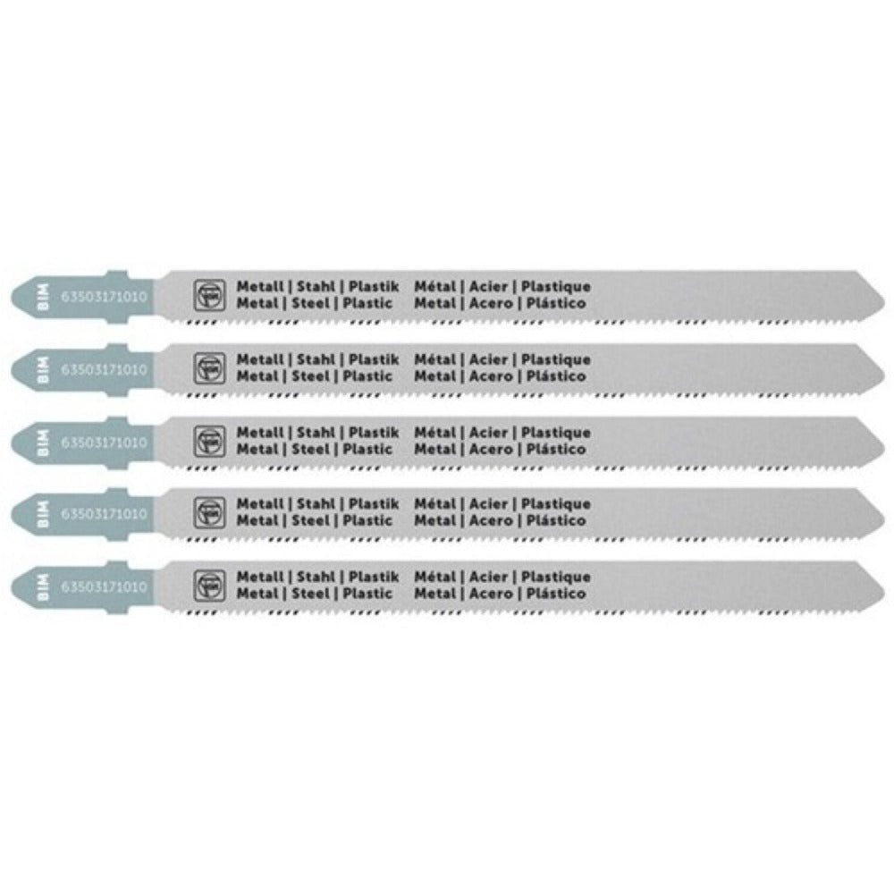 Fein (5/Pack) 7 in. 21 TPI BiMetal T-Shank Jigsaw Blade
