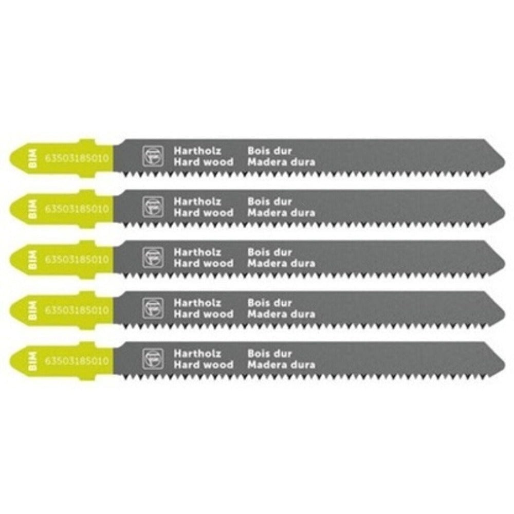Fein (5/Pack) 3 in. 17 TPI Chrome-Vanadium T-Shank Jigsaw Blade