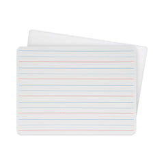 Flipside 12 in. x 9 in. 2-Sided Red/Blue Ruled Dry Erase Board - White Surface (12/Pack)