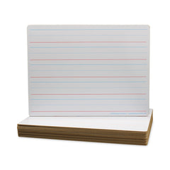 Flipside 12 in. x 9 in. 2-Sided Red/Blue Ruled Dry Erase Board - White Surface (12/Pack)