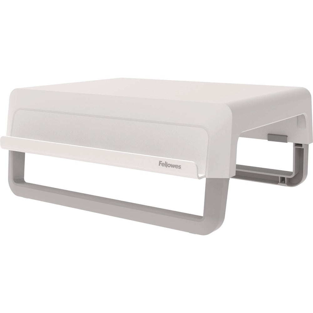 Fellowes Mfg Co. 13.94 in. x 11.97 in. x 3.25 in. to 6 in. Supports 33 lbs. Breyta Monitor Stand - White
