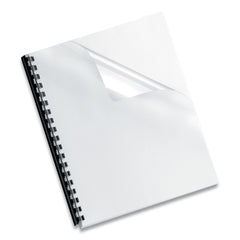 Fellowes Mfg Co. 11.25 in. x 8.75 in. Crystals Transparent Unpunched Presentation Covers for Binding Systems with Round Corners - Clear (25/Pack)