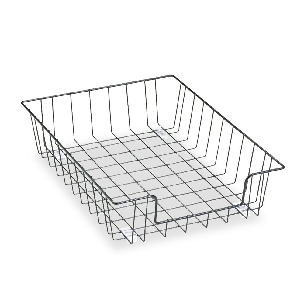 Fellowes Mfg Co. 10 in. x 14.13 in. x 3 in. 1 Section Letter Size Files Wire Desk Tray Organizer - Black