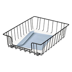 Fellowes Mfg Co. 10 in. x 14.13 in. x 3 in. 1 Section Letter Size Files Wire Desk Tray Organizer - Black
