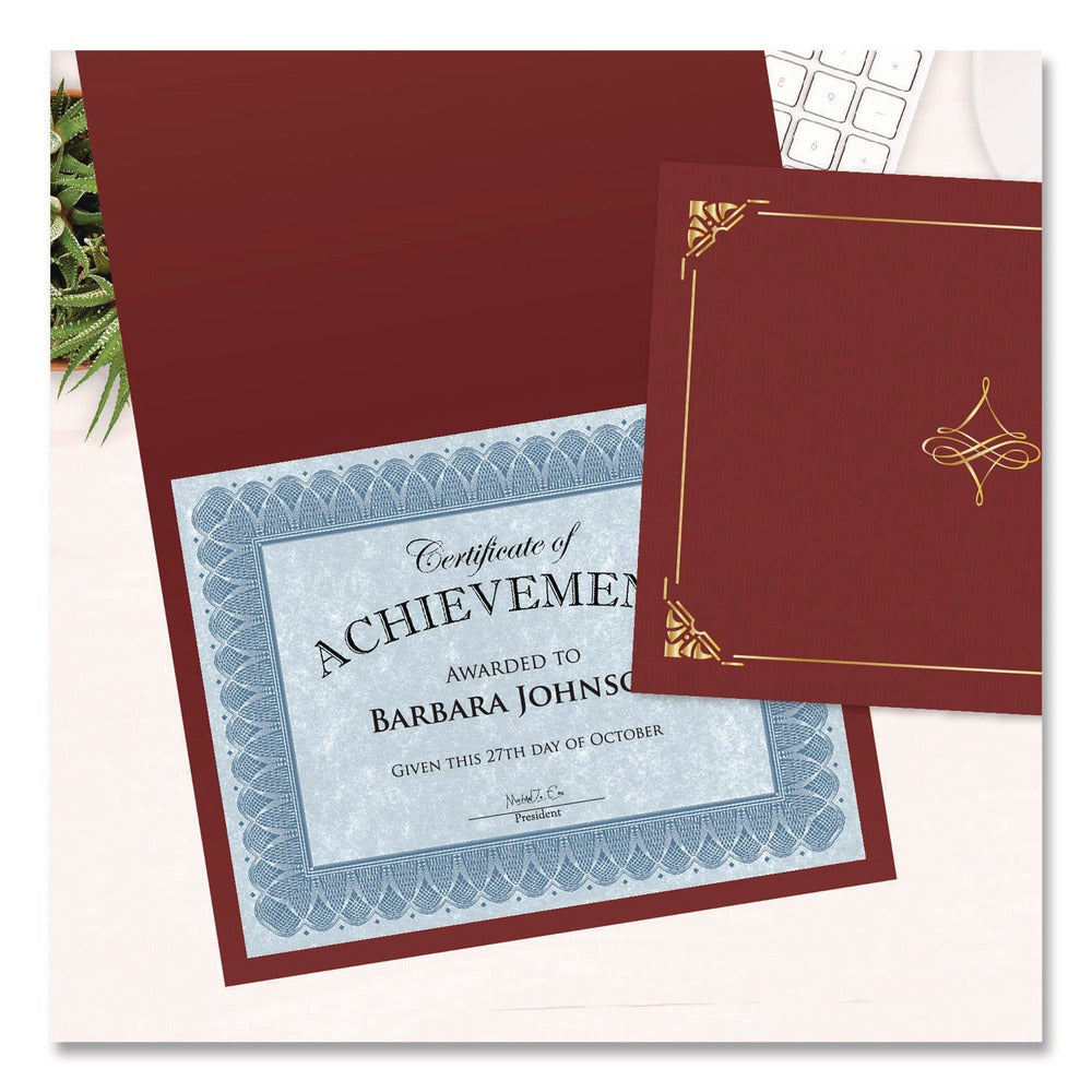 Geographics Certificate/Document Cover, 8.75 x 11.25, Red, 5/Pack