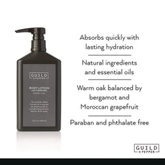 Guild+Pepper 12.2 oz Bottle Lotion - Warm Oak (12/Carton)
