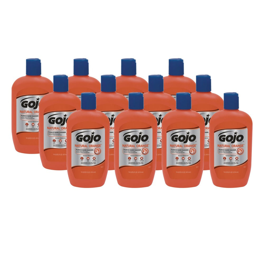 GOJO Industries 14 oz. Natural Orange Pumice Hand Cleaner - Citrus (12/Carton)