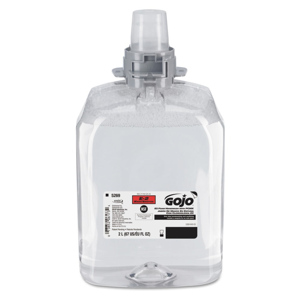 GOJO Industries 2,000 mL E2 Foam Handwash Refill with PCMX for FMX-20 Dispensers - Fragrance-Free (2/Carton)