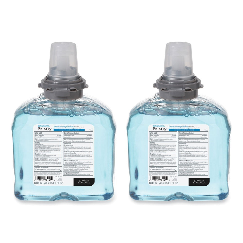 PROVON 1200 mL Foaming Antimicrobial Handwash Refill with PCMX For TFX Dispenser - Floral Scent (2/Carton)