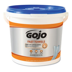 GOJO Industries 6299-02 FAST TOWELS 9 in. x 10 in. Hand Cleaning Towels - Fresh Citrus Blue (2/Carton)