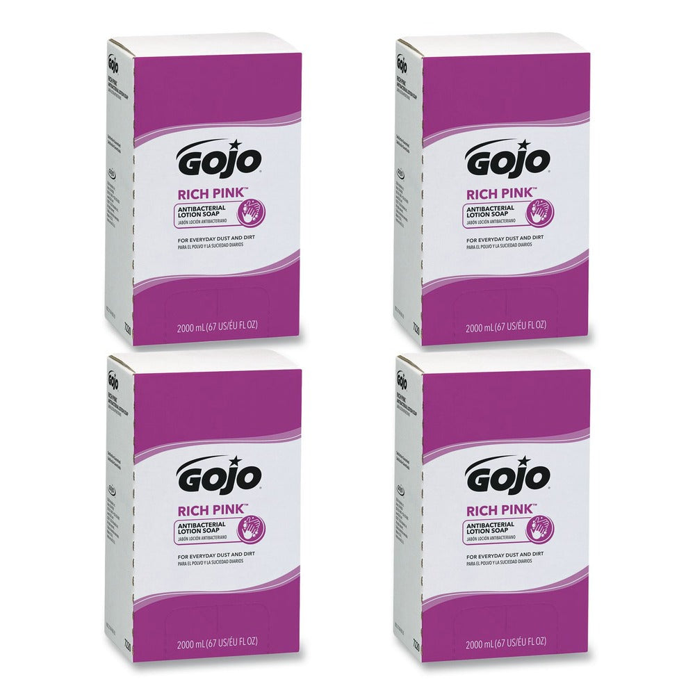 GOJO Industries RICH PINK Floral Scent 2000 mL Antibacterial Lotion Soap Refill for PRO TDX Dispenser (4/Carton)